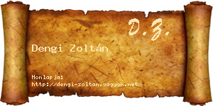 Dengi Zoltán névjegykártya