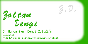 zoltan dengi business card